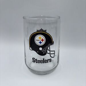 Pittsburgh Steelers Logo Bar Glass 4 3/4" Tall Collectors Replacement Preowned